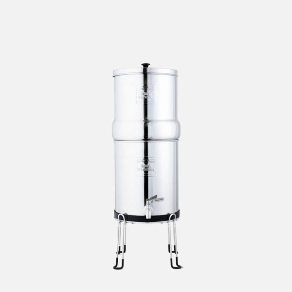 British Berkefeld 6L Portable Benchtop Gravity Water Filter | Removes Fluoride Chlorine Microplastics And More | Polished Stainless Steel