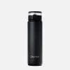 Doulton 0.7L Water Bottle With Filter | Removes Chlorine Microplastics Heavy Metals | Portable Travel Water Filter | Stainless Steel | Black